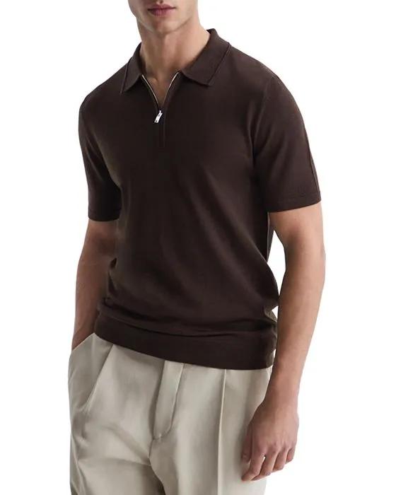 Maxwell Slim Fit Quarter Zip Polo Shirt