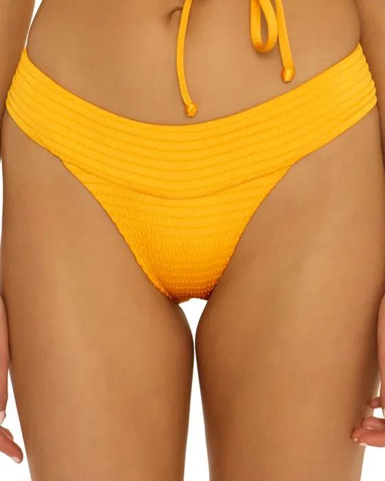 Maza Textured Banded Maui Hipster Bikini Bottom
