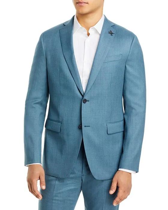 Melange Solid Slim Fit Suit Jacket