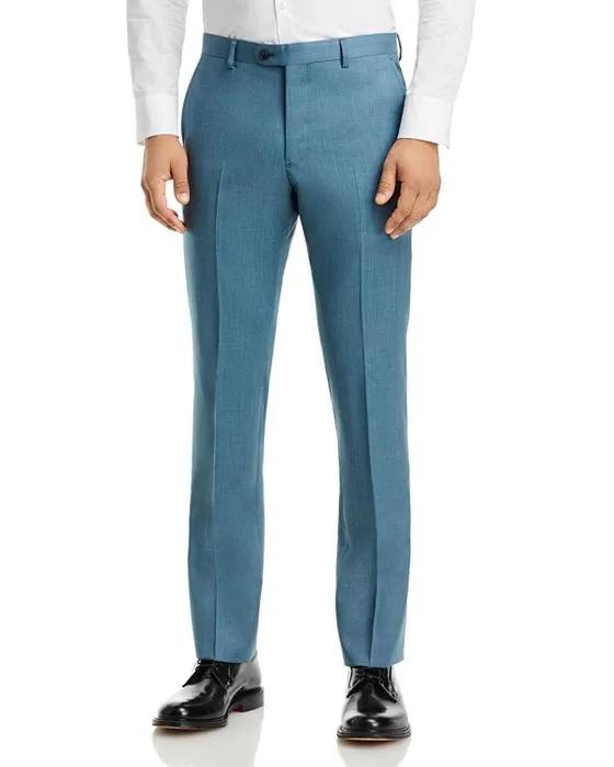 Melange Solid Slim Fit Suit Pants