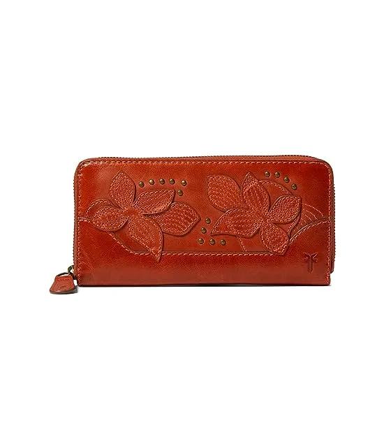 Melissa Studded Floral Zip Wallet