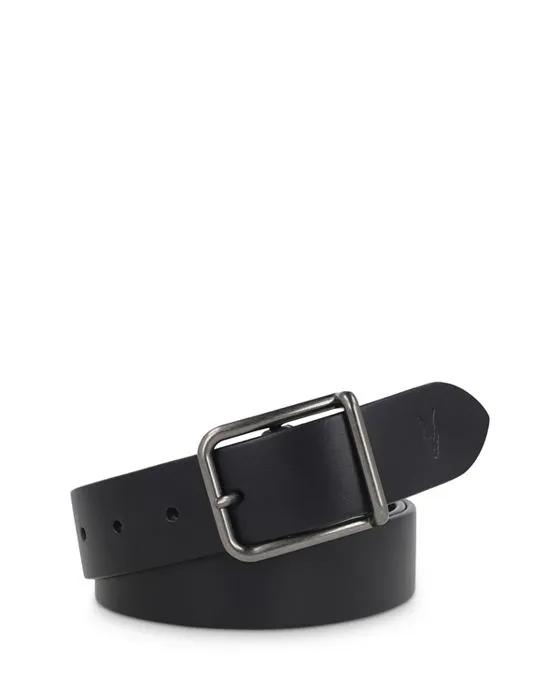 Men's Bar Buckle Leather Belt