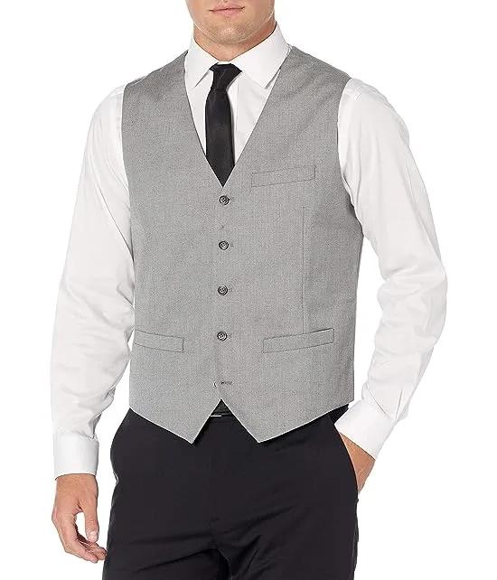 Men's Big and Tall Slim Fit Stretch Herringbone Suit Vest