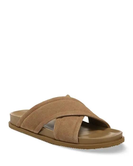 Men's Derek Crossover Strap Slip On Slide Sandals