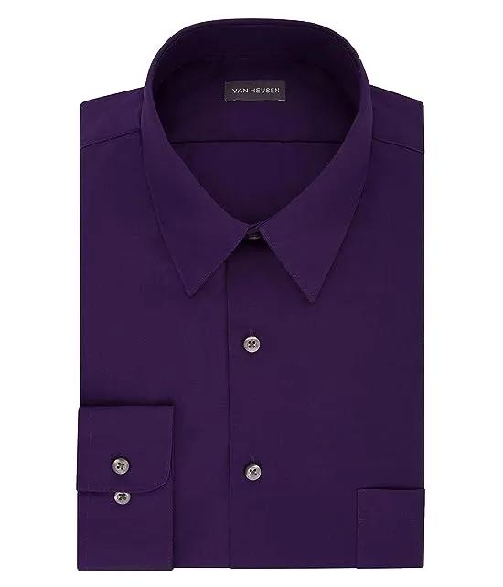 Men's Dress Shirt Fitted Poplin Solid