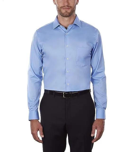 Men's Dress Shirt Regular Fit Flex Collar Stretch Solid