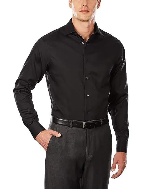 Men's Dress Shirt Regular Fit Non Iron Herringbone French Cuff