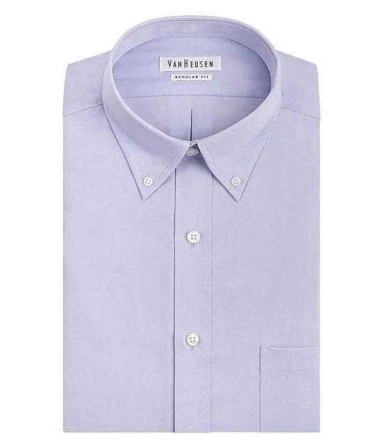 Men's Dress Shirt Regular Fit Pinpoint Solid
