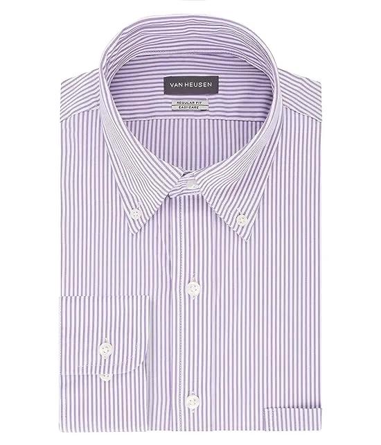 Men's Dress Shirt Regular Fit Pinpoint Stripe