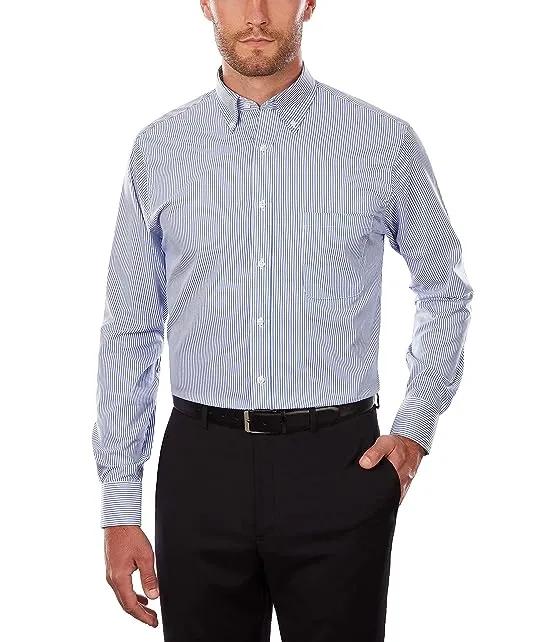 Men's Dress Shirt Regular Fit Pinpoint Stripe