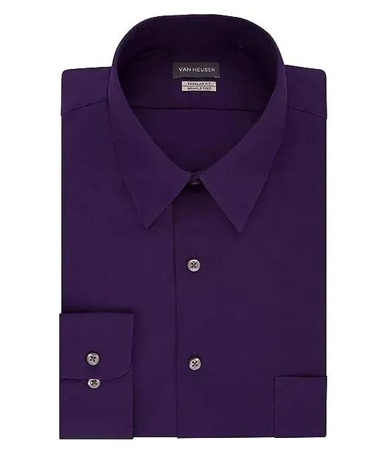 Men's Dress Shirt Regular Fit Poplin Solid