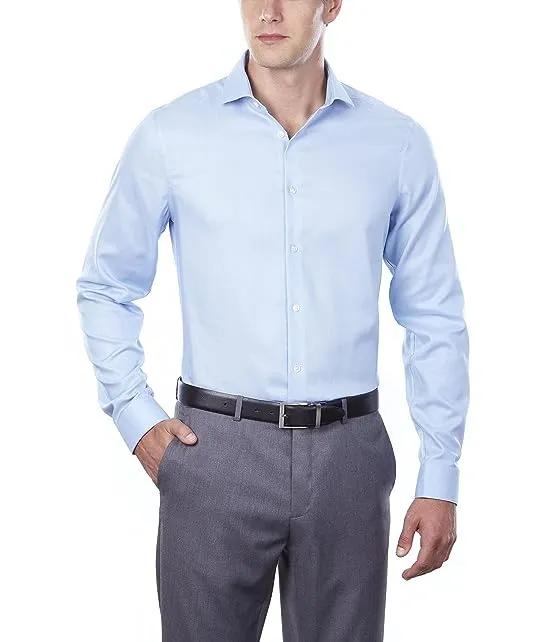 Men's Dress Shirt Slim Fit Non Iron Stretch Solid