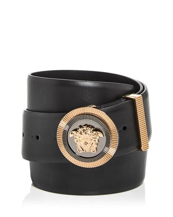 Men's Enamel Medusa Biggie Leather Belt