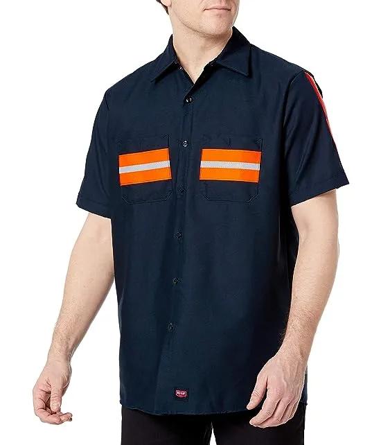 Men's Enhanced Visibility Industrial Short Sleeve Work Shirt