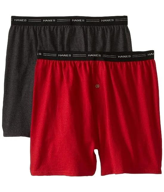 Men's Exposed Waistband Knit Boxer-Multiple Packs Available