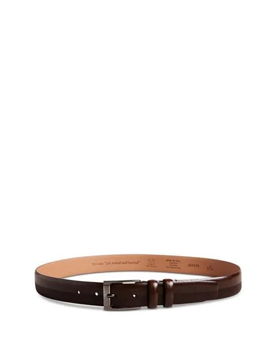 Men's Harvii Etched Leather Belt