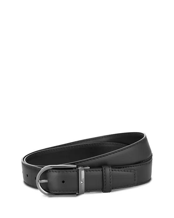 Men's Horseshoe Leather Belt