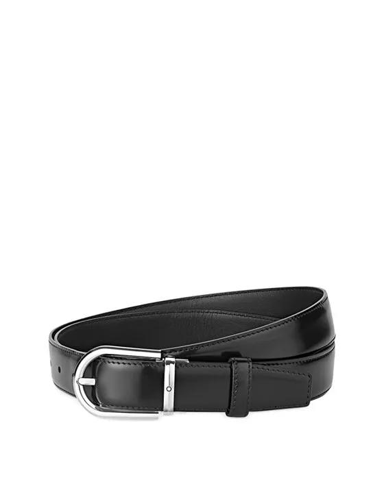 Men's Horseshoe Leather Belt