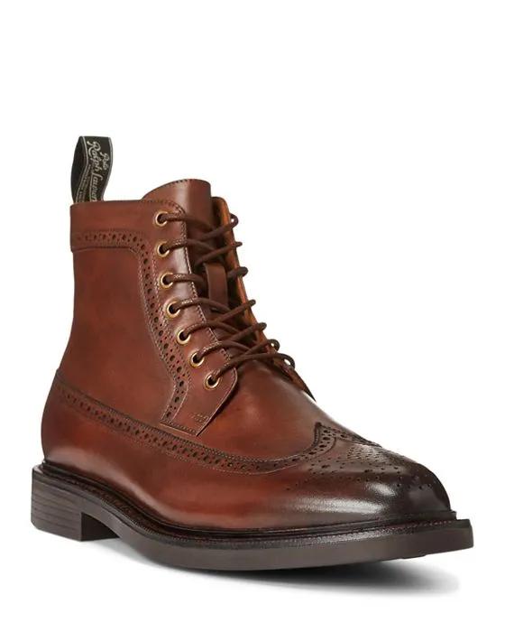 Men's Lace Up Wingtip Boots