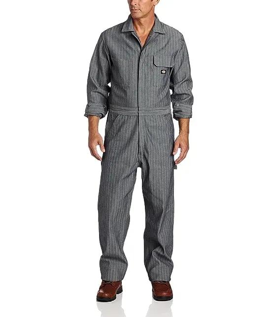 Men's Long Sleeve Fisher Stripe Cotton Coverall