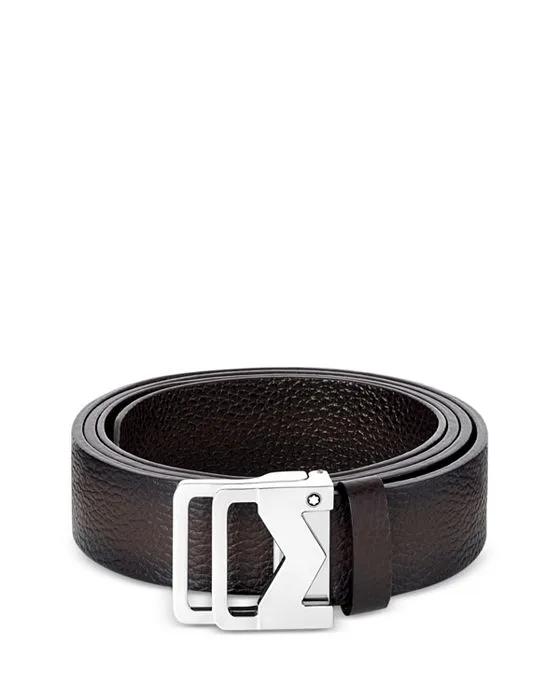 Men's M Double Ring Leather Belt