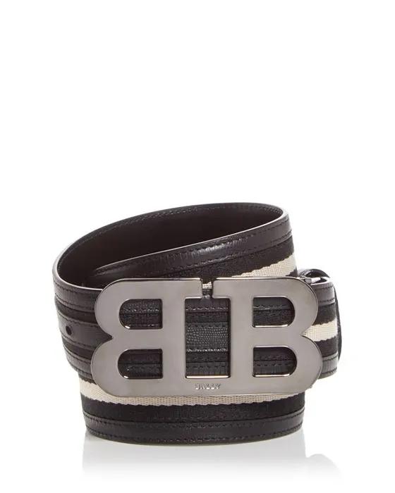 Men's Mirror B Reversible Leather Belt 
