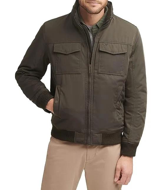 Men's Quilted Lined Flight Bomber Jacket