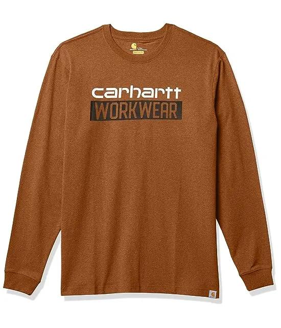 Men's Relaxed Fit Heavyweight Long-Sleeve Workwear Graphic T-Shirt