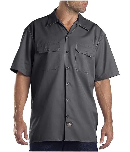 Men's Short-Sleeve Flex Twill Work Shirt Big