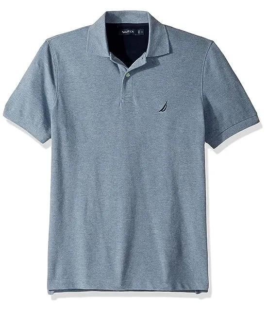 Men's Short Sleeve Solid Cotton Pique Polo Shirt