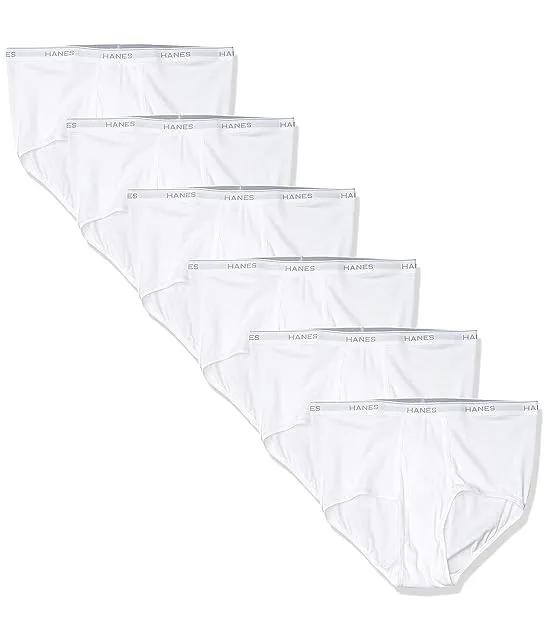 Men's Tagless White Briefs with ComfortFlex Waistband, Multiple Packs Available