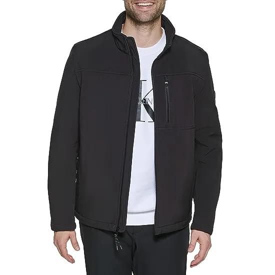 Men's Water Resistant Soft Shell Open Bottom Jacket (Standard and Big & Tall)