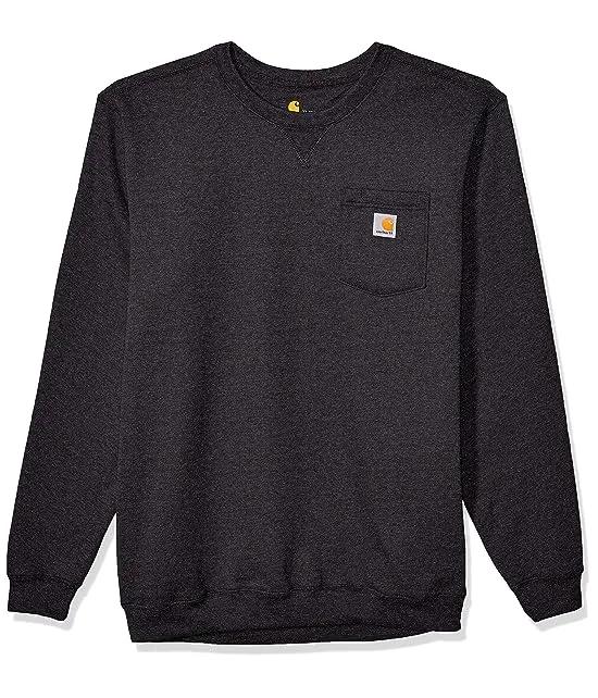 Mens Crewneck Pocket Sweatshirt (Regular and Big & Tall Sizes)