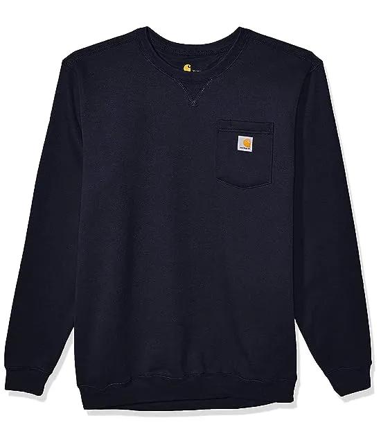 Mens Crewneck Pocket Sweatshirt (Regular and Big & Tall Sizes)