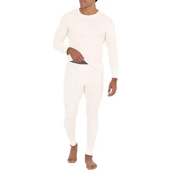 Mens Recycled Waffle Thermal Underwear Set (Top and Bottom)