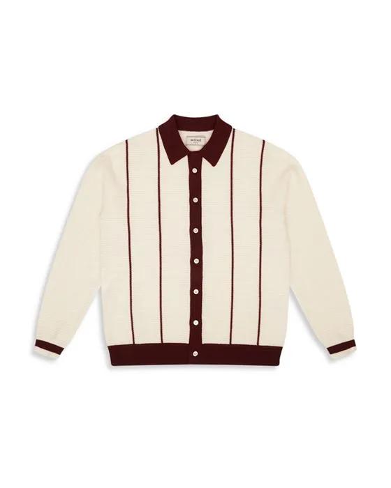 Merino Wool Knit Regular Fit Button Down Shirt