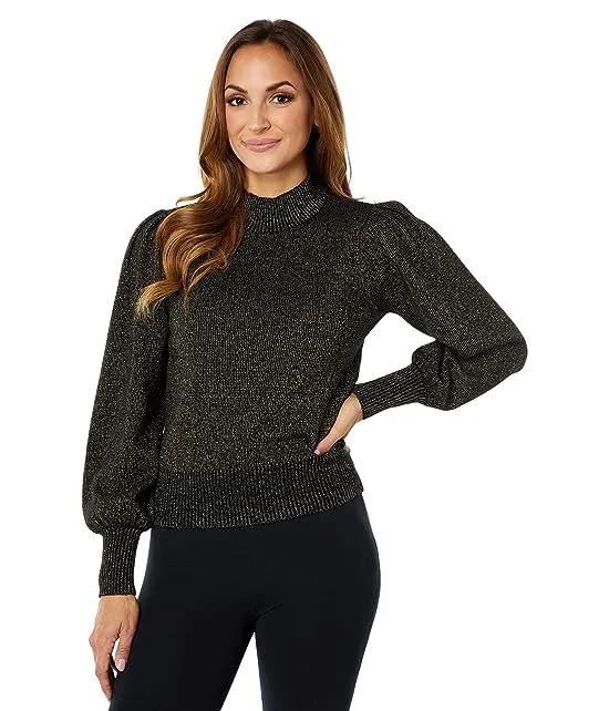 Metallic Volume Sleeve Sweater