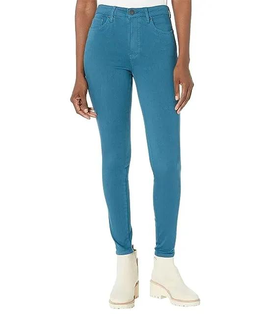 Mia High-Rise Fab AB Toothpick Skinny Five-Pocket in Ocean