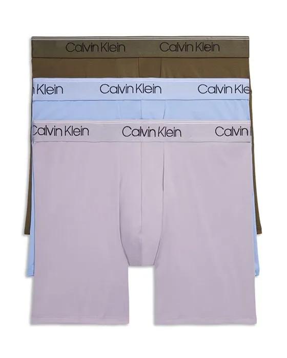 Microfiber Stretch Wicking Boxer Briefs, Pack of 3