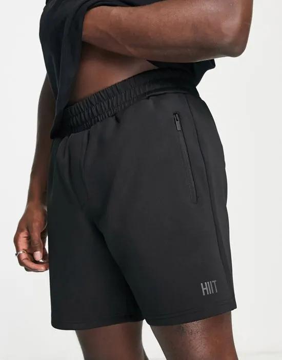 mid length short in tricot in black
