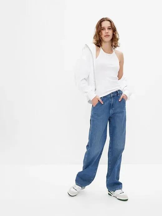 Mid Rise '90s Loose Carpenter Jeans with Washwell