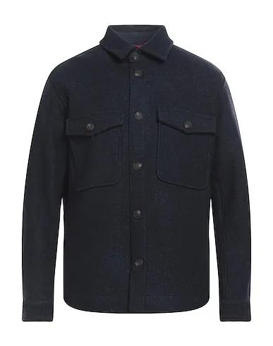 Midnight blue Baize Solid color shirt