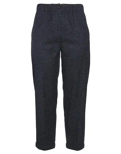 Midnight blue Boiled wool Casual pants