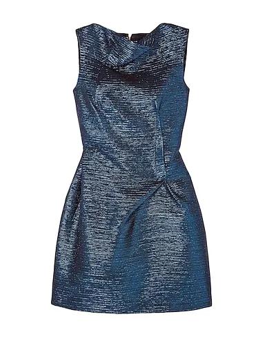 Midnight blue Brocade Short dress