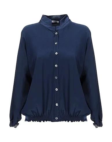 Midnight blue Cady Solid color shirts & blouses
