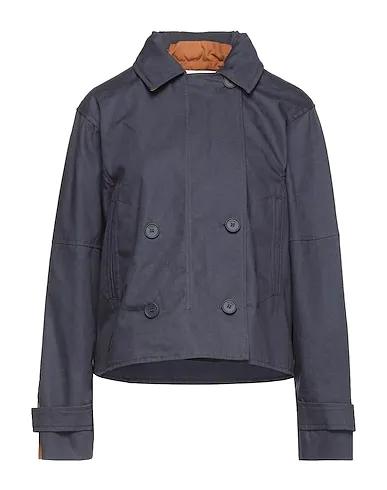 Midnight blue Canvas Double breasted pea coat