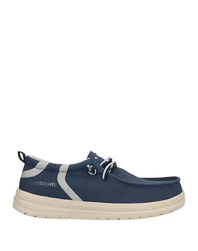 Midnight blue Canvas Laced shoes