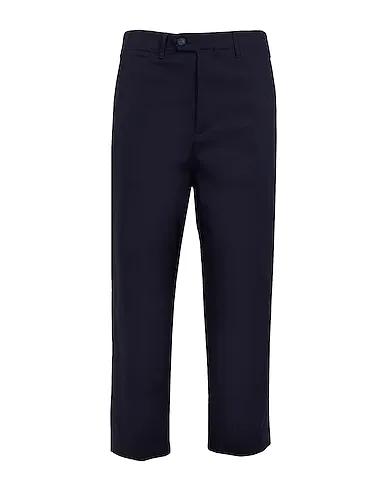 Midnight blue Casual pants COTTON WIDE-LEG CROPPED PANTS
