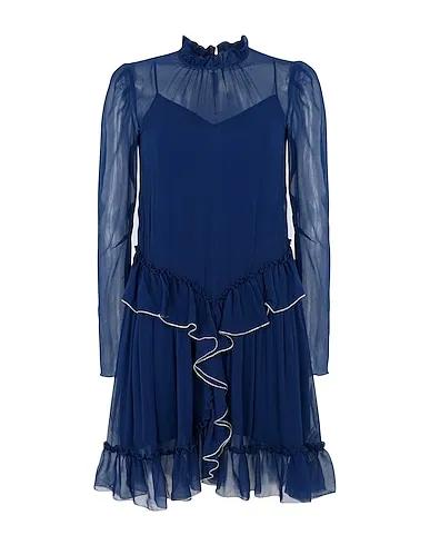 Midnight blue Chiffon Short dress