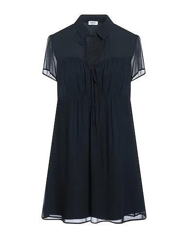 Midnight blue Chiffon Short dress